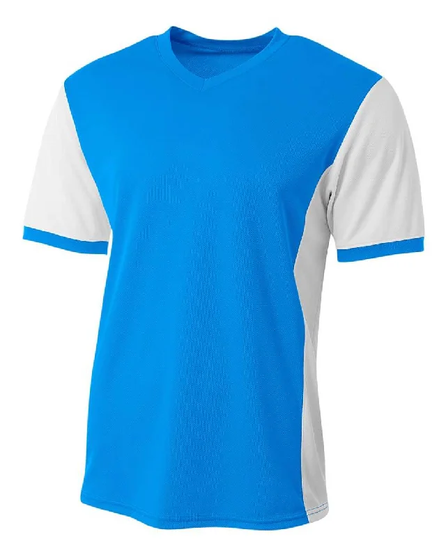 A4 N3017 Premier Soccer Jersey - Electric Blue White