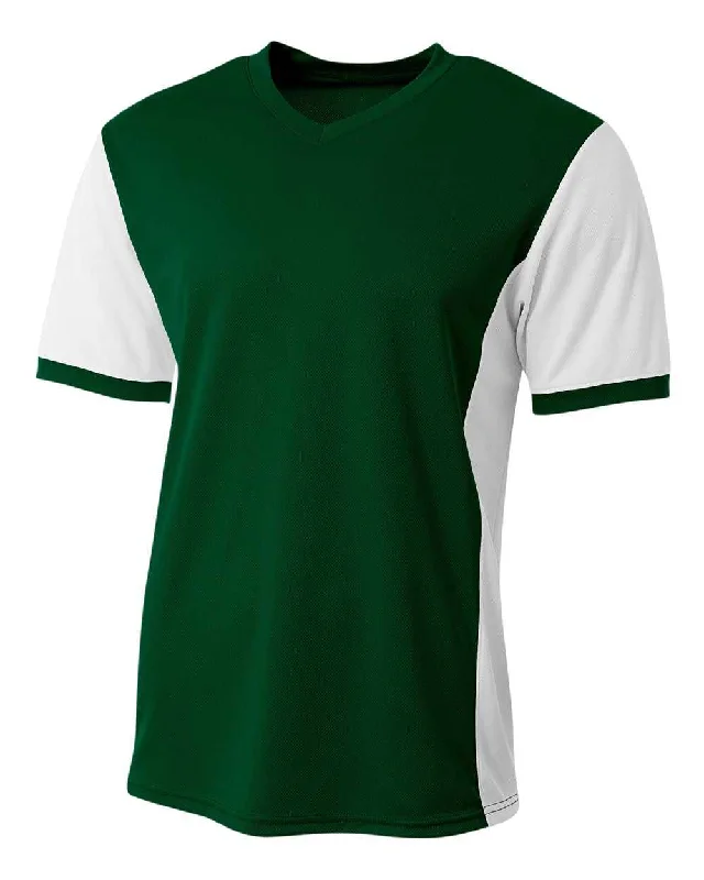 A4 N3017 Premier Soccer Jersey - Forest White