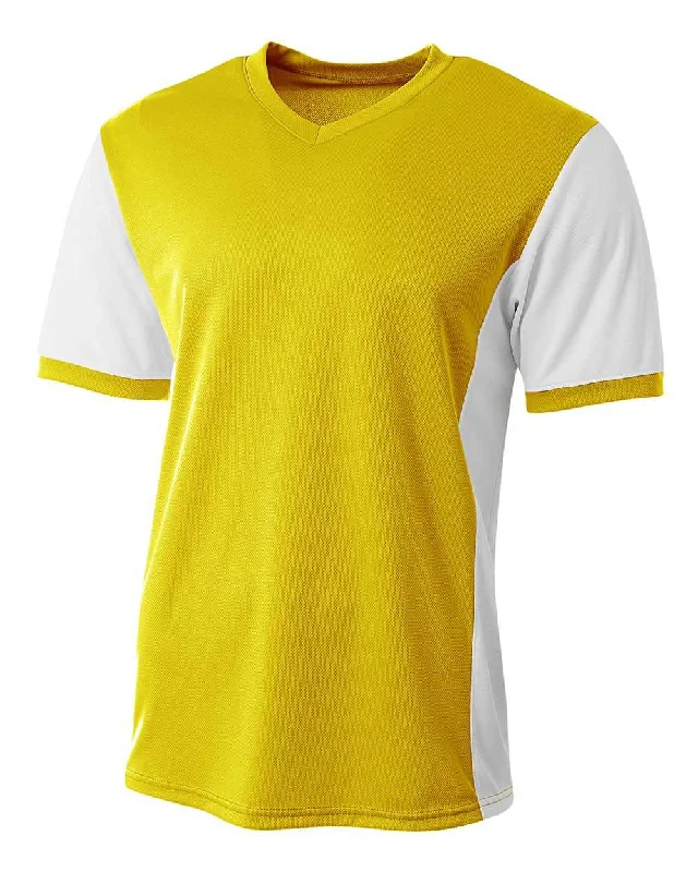 A4 N3017 Premier Soccer Jersey - Gold White