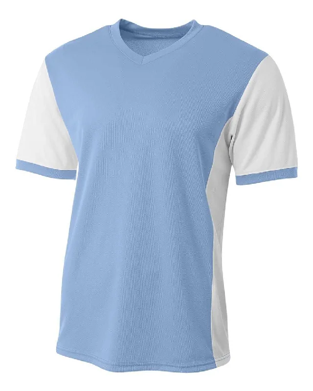 A4 N3017 Premier Soccer Jersey - Light Blue White