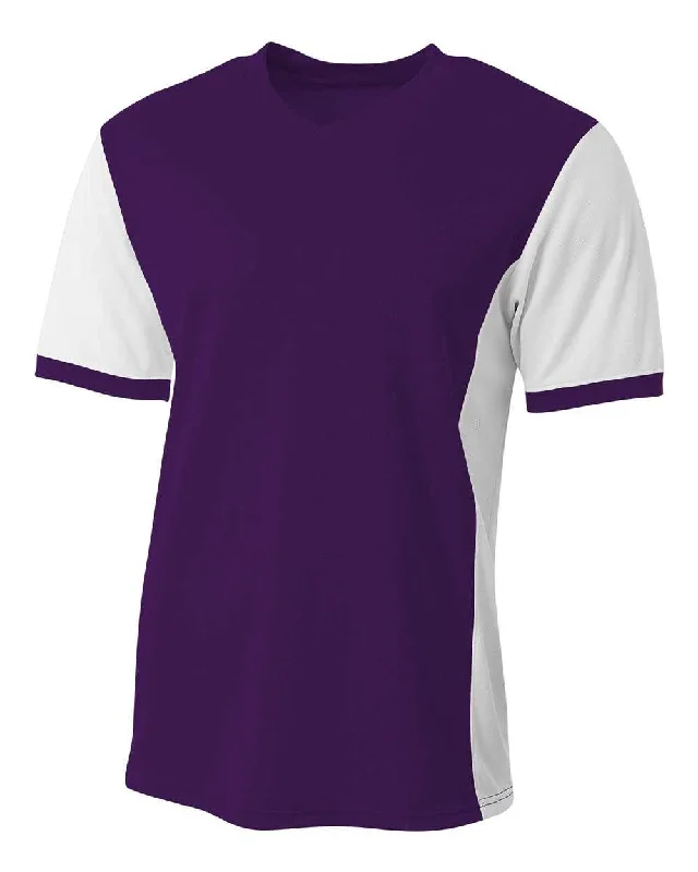 A4 N3017 Premier Soccer Jersey - Purple White