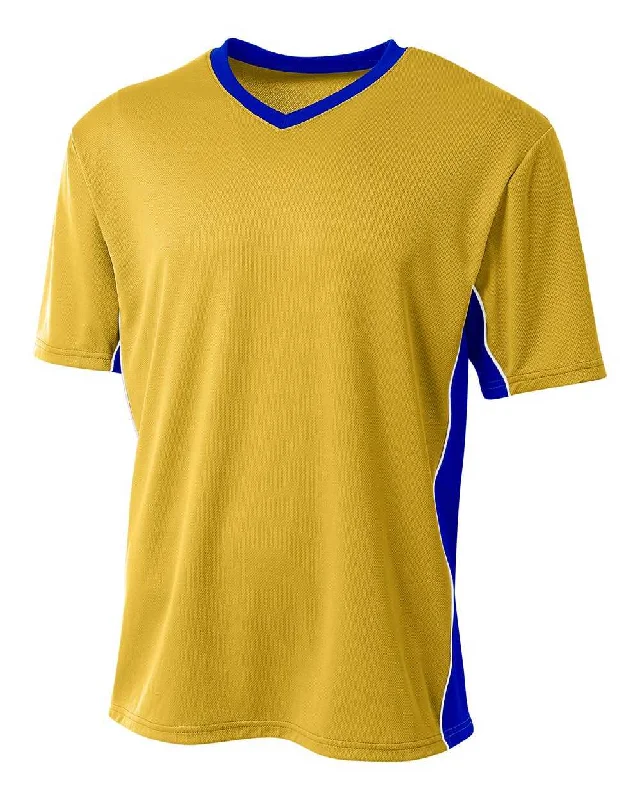 A4 N3018 Liga Soccer Jersey - Gold Royal