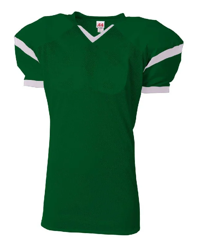 A4 N4265 The Rollout Football Jersey - Forest White