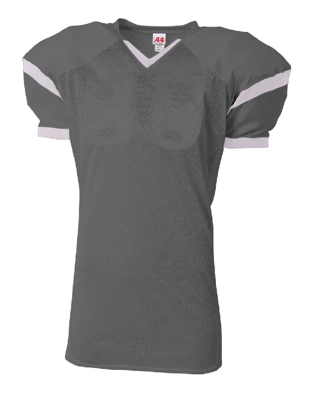 A4 N4265 The Rollout Football Jersey - Graphite White