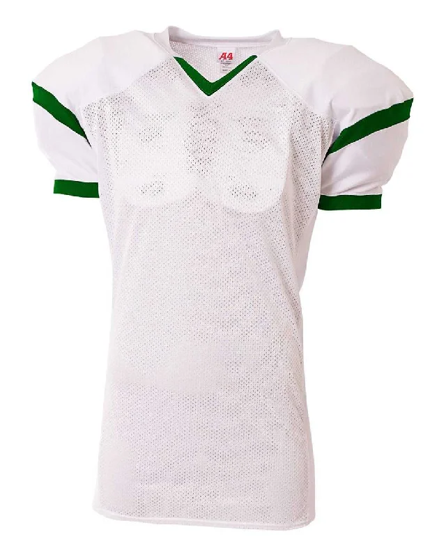 A4 N4265 The Rollout Football Jersey - White Forest