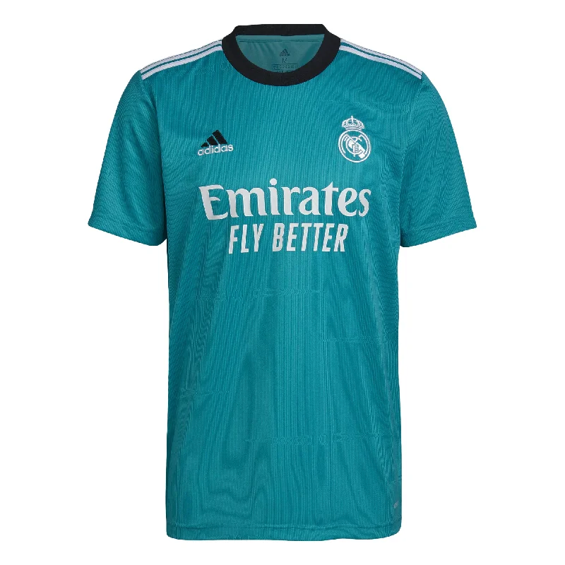 adidas Kids Real Madrid 2021/22 Third Jersey Aqua/White