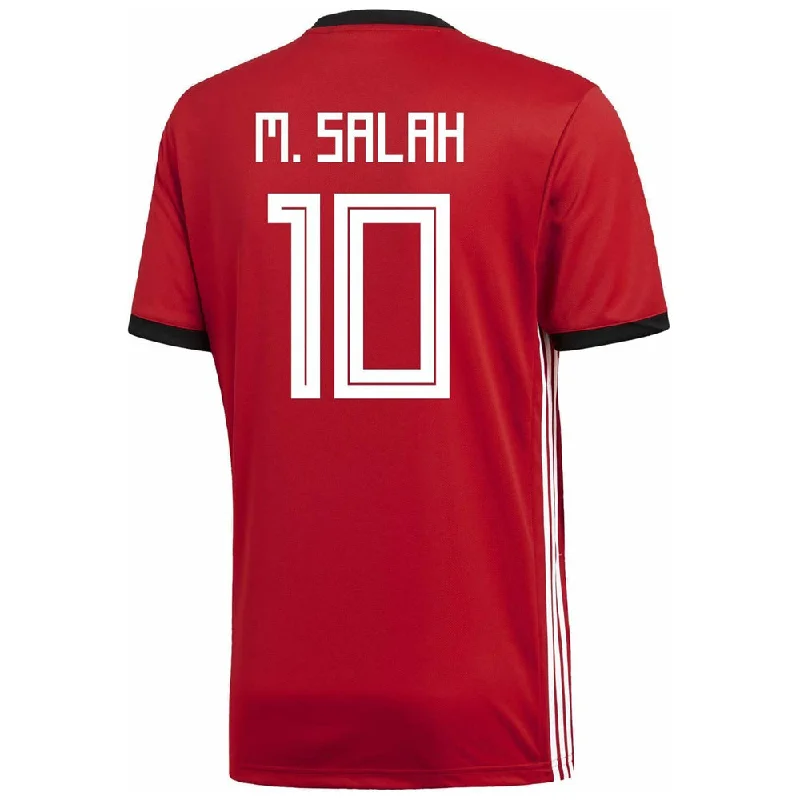 adidas Men's Egypt 18/19 M. Salah Home Jersey Red