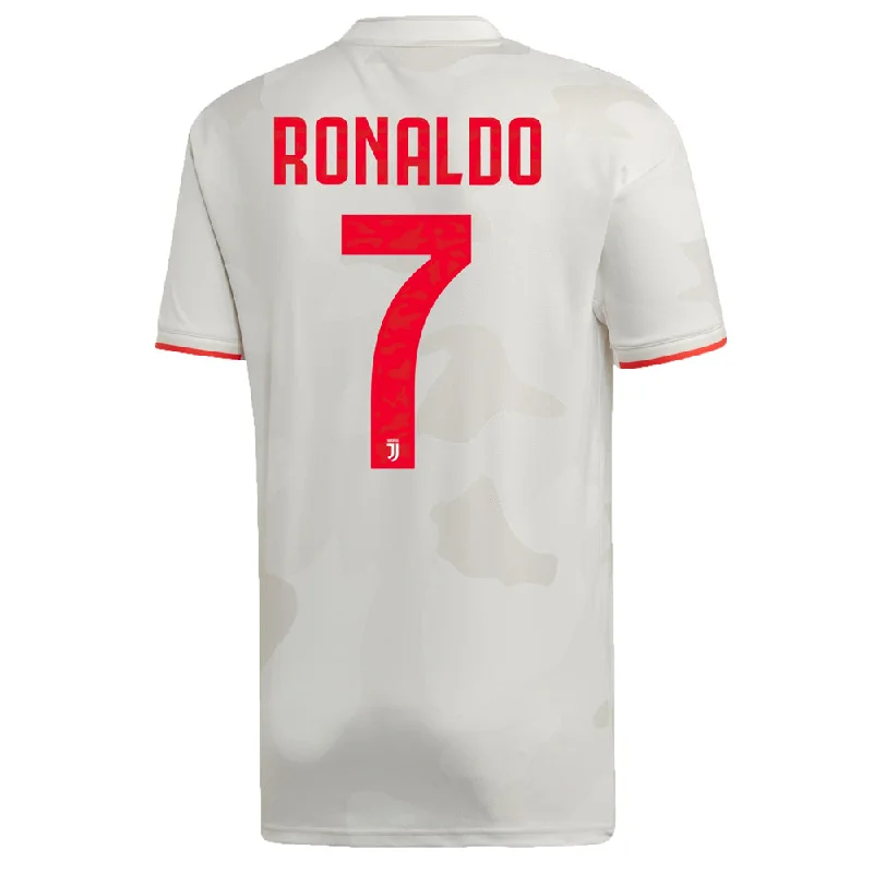 adidas Men's Juventus 19/20 Ronaldo Away Jersey Raw White/Red Orange