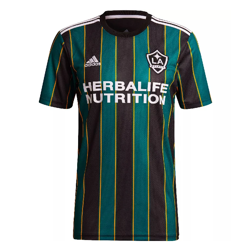 adidas Men's LA Galaxy 2021/22 Away Jersey Black/Tech Green