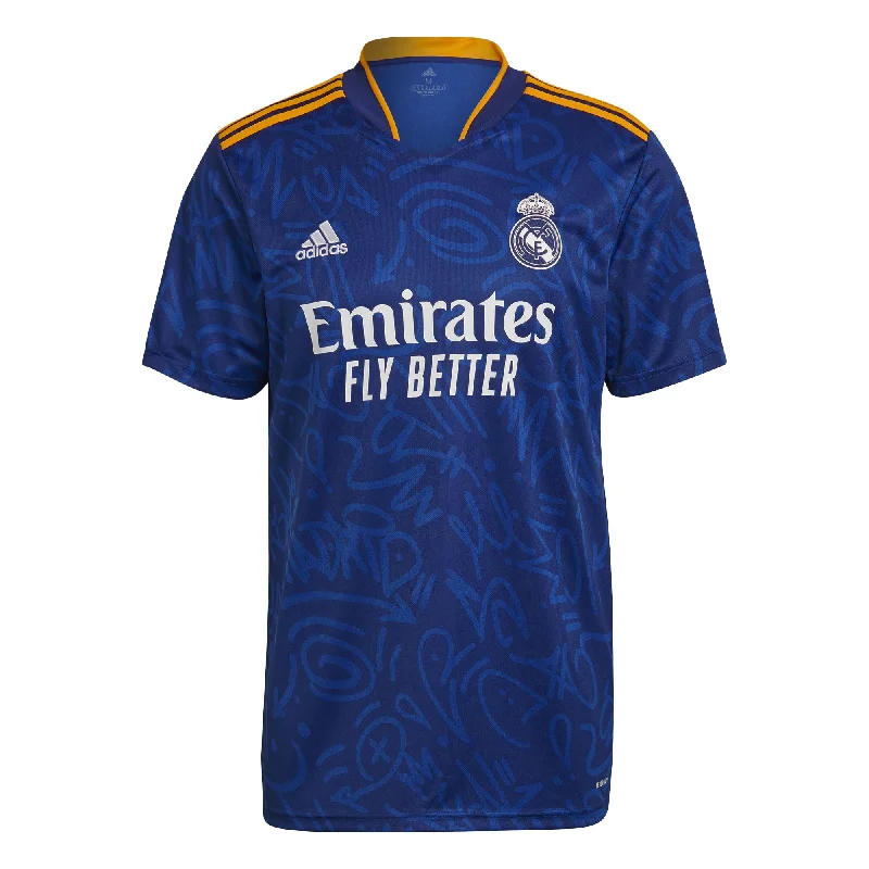 adidas Men's Real Madrid 2021/22 Away Jersey Blue/Orange