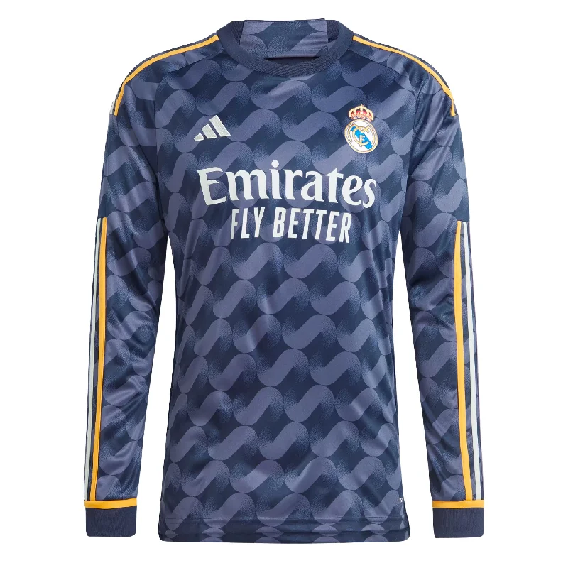 adidas Men's Real Madrid 2023/24 Away Long Sleeve Jersey Legend Ink