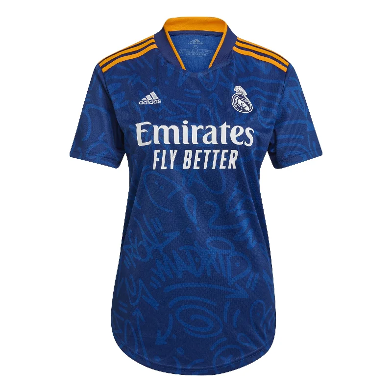 adidas Women's Real Madrid 2021/22 Away Jersey Victory Blue/Yellow