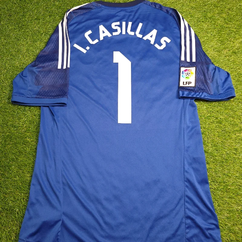 Casillas Real Madrid 2014 2015 GK Soccer Jersey Shirt L SKU# S05454