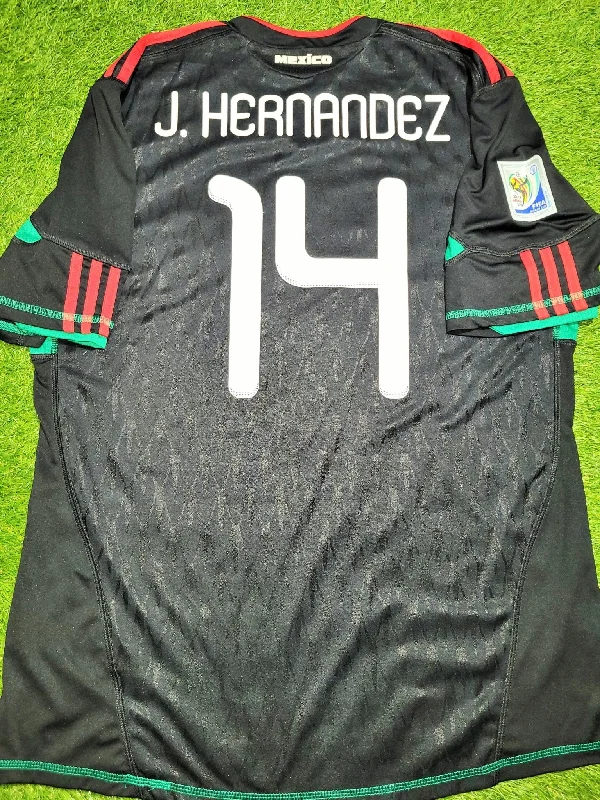 Chicharito Mexico 2010 WORLD CUP Away Black Soccer Jersey Shirt XL SKU# P41397