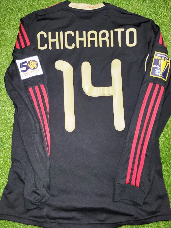 Chicharito Mexico 2011 GOLD CUP FINAL Soccer Long Sleeve Away Jersey Shirt M SKU# V13582