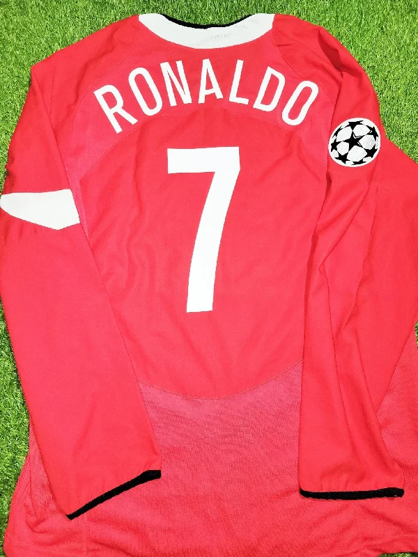 Cristiano Ronaldo Nike Manchester United 2004 2005 2006 Long Sleeve UEFA Soccer Jersey Shirt L