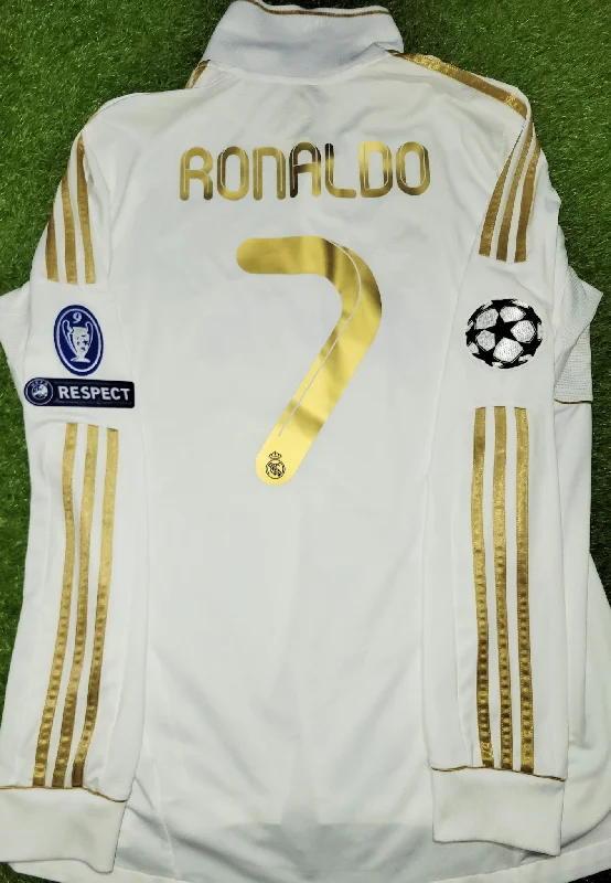 Cristiano Ronaldo Real Madrid 2011 2012 UEFA Long Sleeve Soccer Jersey Shirt XL SKU# V13658