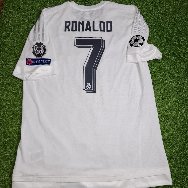 Cristiano Ronaldo Real Madrid 2015 2016 UEFA FINAL ADIZERO PLAYER ISSUE Soccer Jersey Shirt XL SKU# S12654