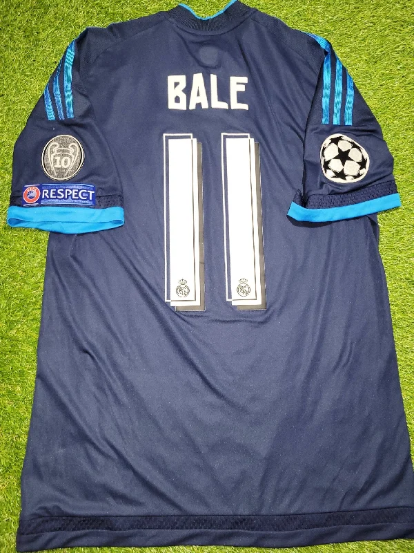 Bale Real Madrid 2015 2016 PLAYER ISSUE UEFA Third Soccer Jersey Shirt L SKU# S12677