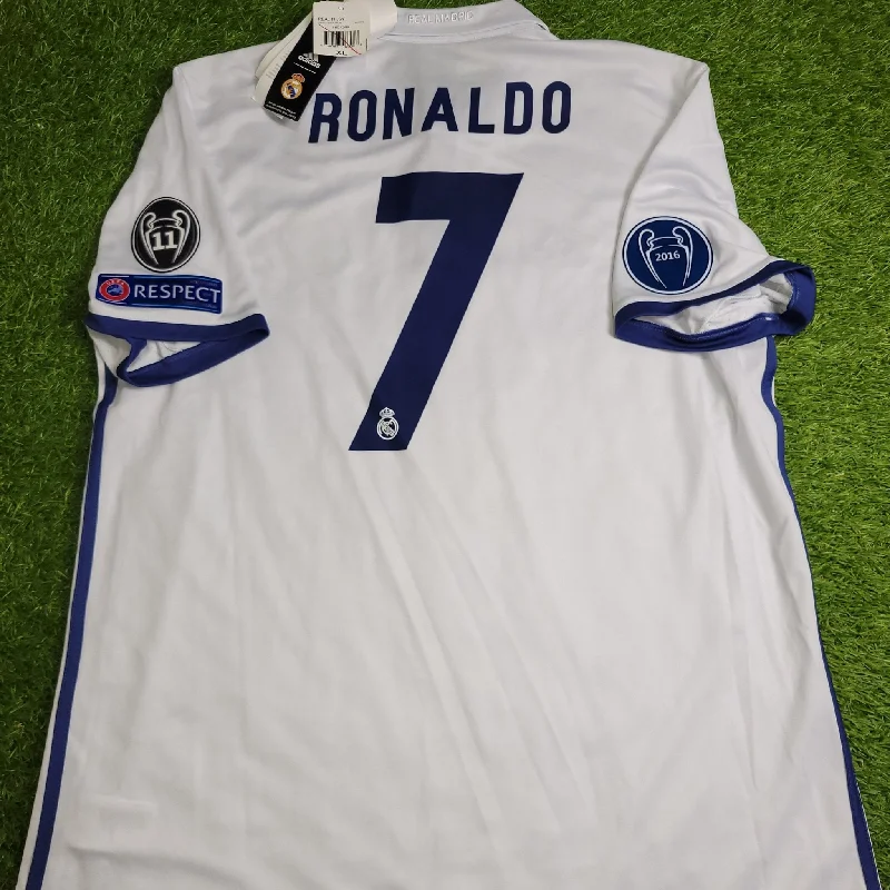 Cristiano Ronaldo Real Madrid 2016 2017 UEFA Home Soccer Jersey Shirt BNWT XL SKU# S94992