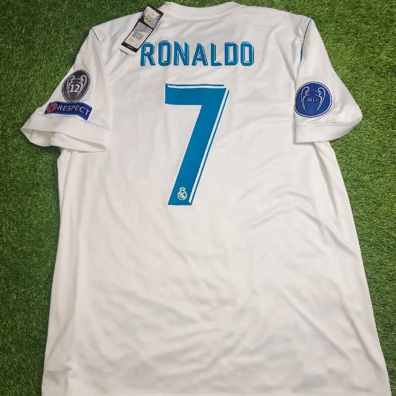 Cristiano Ronaldo Real Madrid 2017 2018 LAST GAME UEFA FINAL Soccer Jersey Shirt BNWT XL SKU# B31106