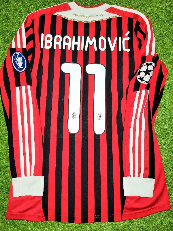 Ibrahimovic AC Milan 2011 2012 Home Long Sleeve UEFA Soccer Jersey Shirt M SKU# V13416