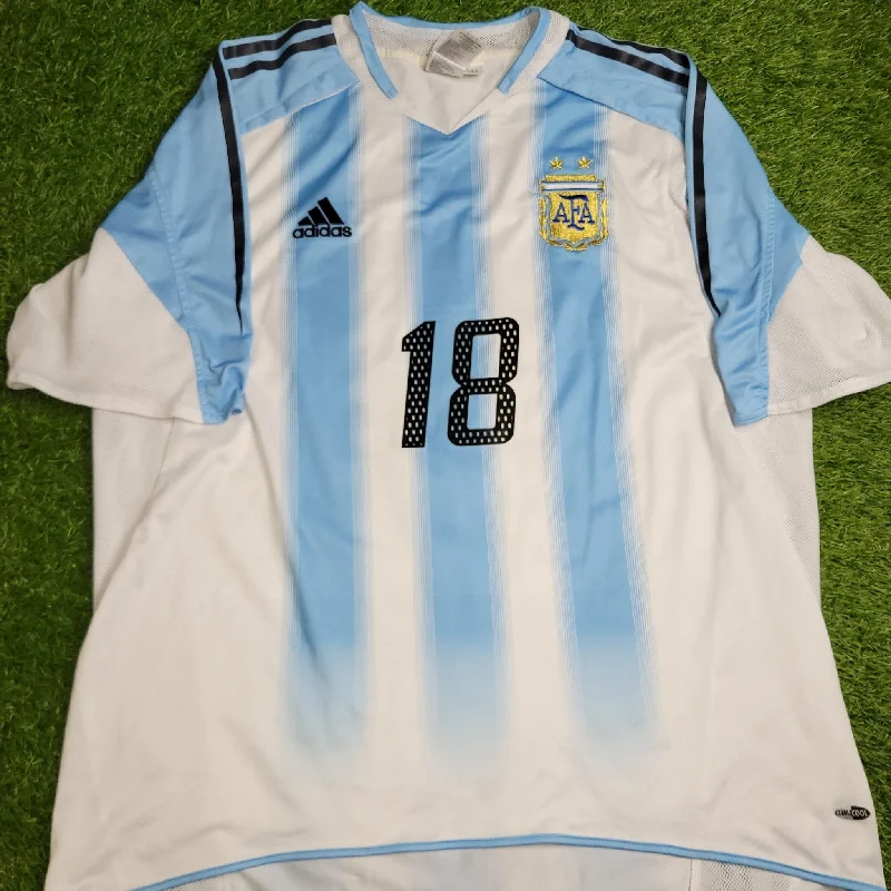 Messi Argentina 2004 2005 DEBUT Home Soccer Jersey Shirt XL SKU# 645789