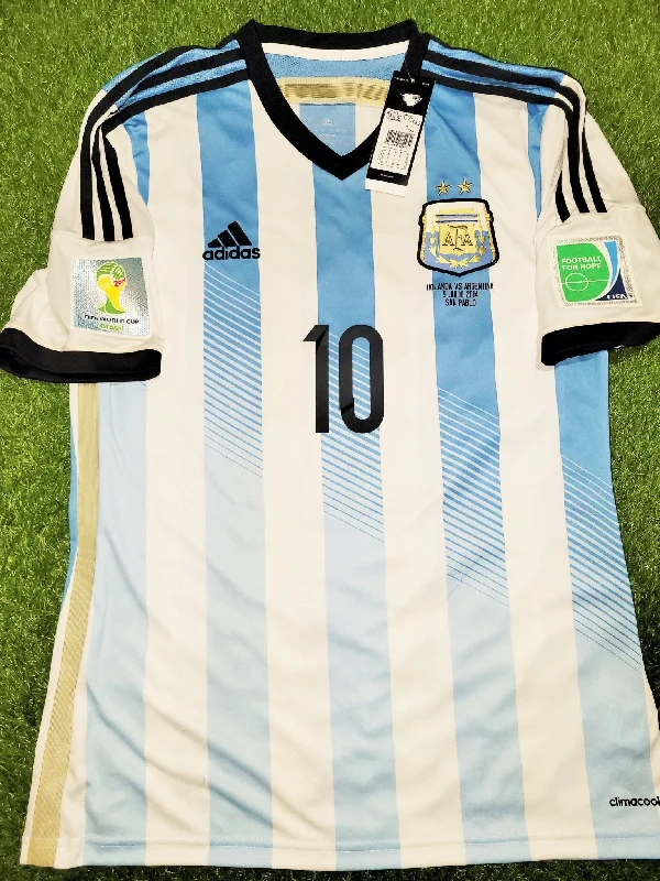 Messi Argentina 2014 WORLD CUP SEMIFINAL Soccer Jersey Shirt BNWT M SKU# D87311