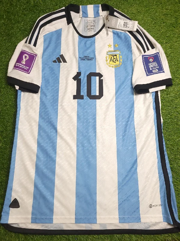 Messi Argentina 2022 WORLD CUP FINAL PLAYER ISSUE Home Soccer Jersey Shirt BNWT L SKU# HF2157