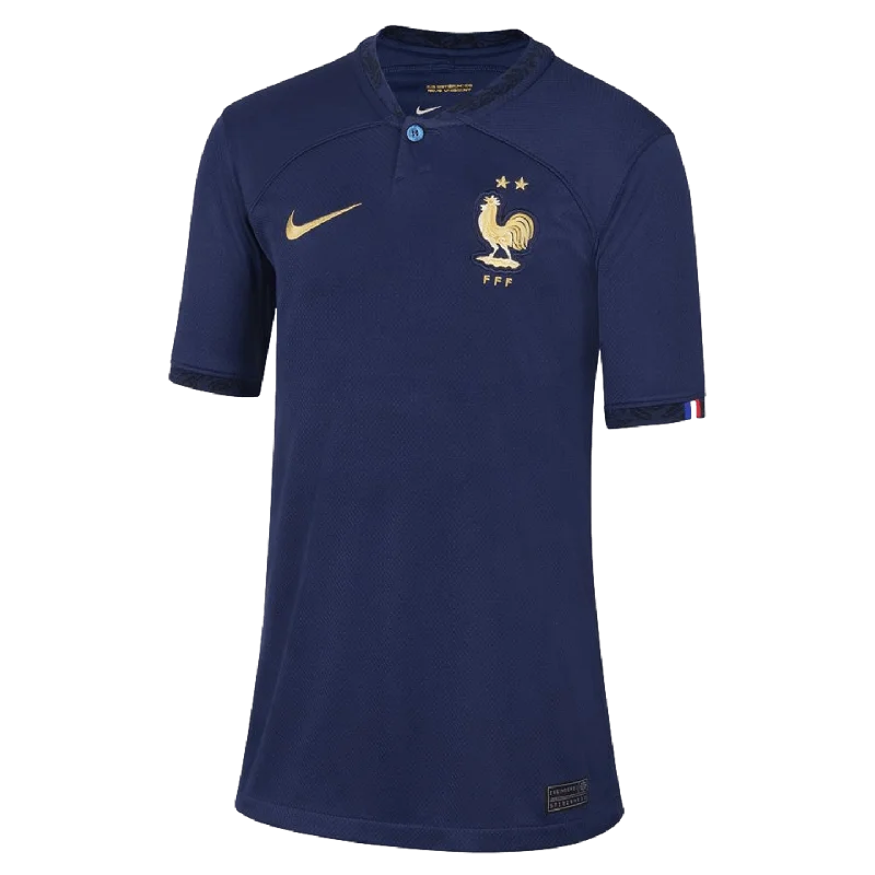 Nike France 2022 World Cup Youth Home Jersey