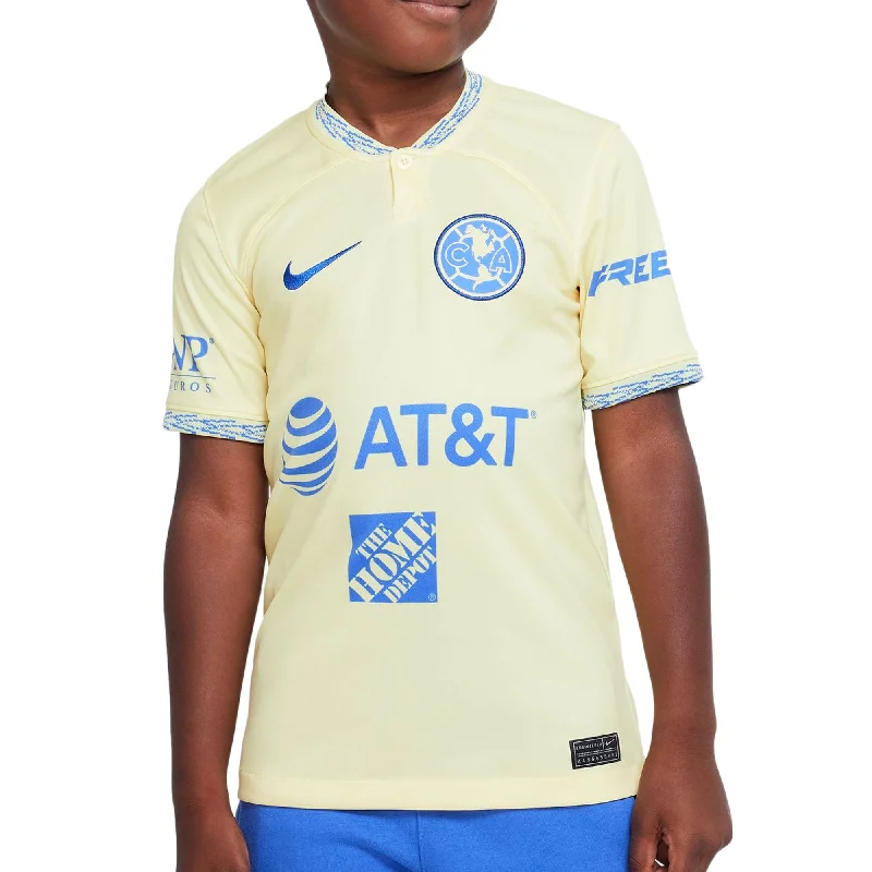 Nike Kids Club America 2022/23 Home Jersey Lemon Chiffon/Blue