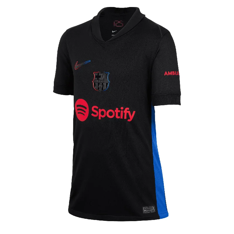 Nike Kids FC Barcelona 2024/25 Away Jersey Black/Red