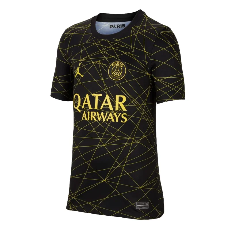 Nike Kids PSG 2022/23 Fourth Jersey Black/Yellow