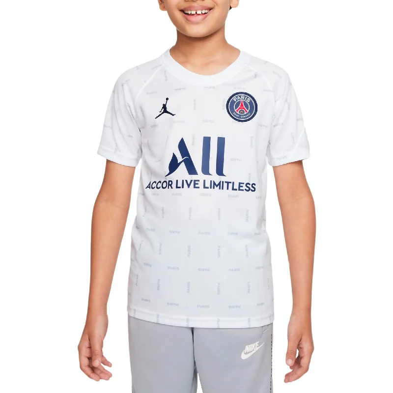 Nike Kids PSG Fourth Pre-Match Training Jersey 2022 Grey/Navy