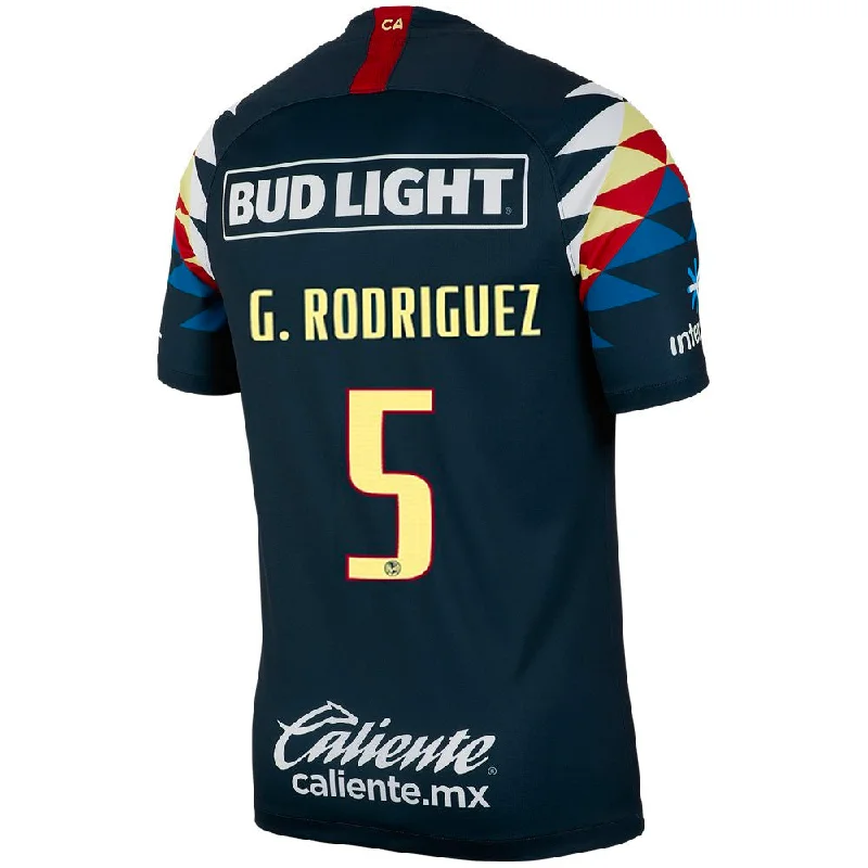 Nike Men's Club America 19/20 Guido Rodriguez Away Jersey Armory Navy/Gym Red/Lemon Chiffon