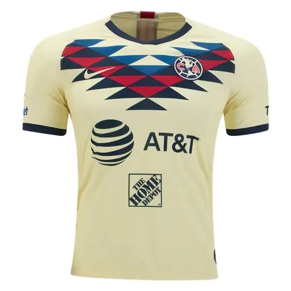 Nike Men's Club America 19/20 Home Jersey Lemon Chiffon/Armory Navy/Gym Red