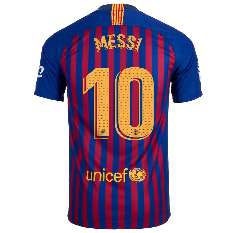 Nike Men's FC Barcelona 18/19 Messi Home Jersey Deep Royal/University Gold