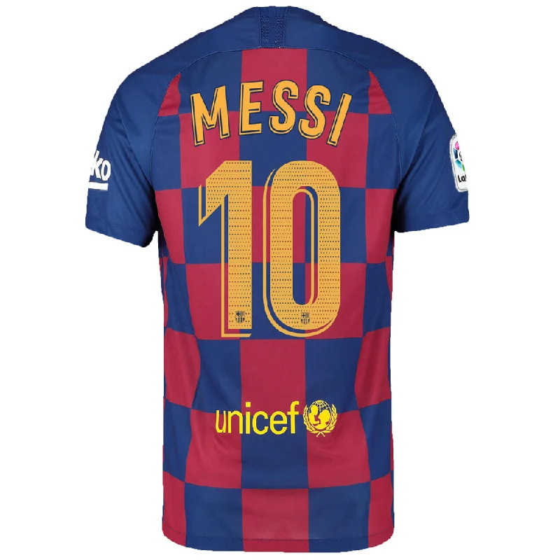 Nike Men's FC Barcelona 19/20 Messi Home Jersey Deep Royal Blue/Varsity Maize