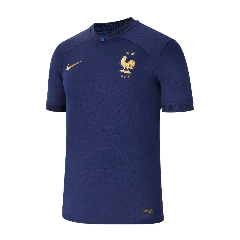 Nike Men's France 2022/23 Home Jersey Midnight Navy/Metallic Gold