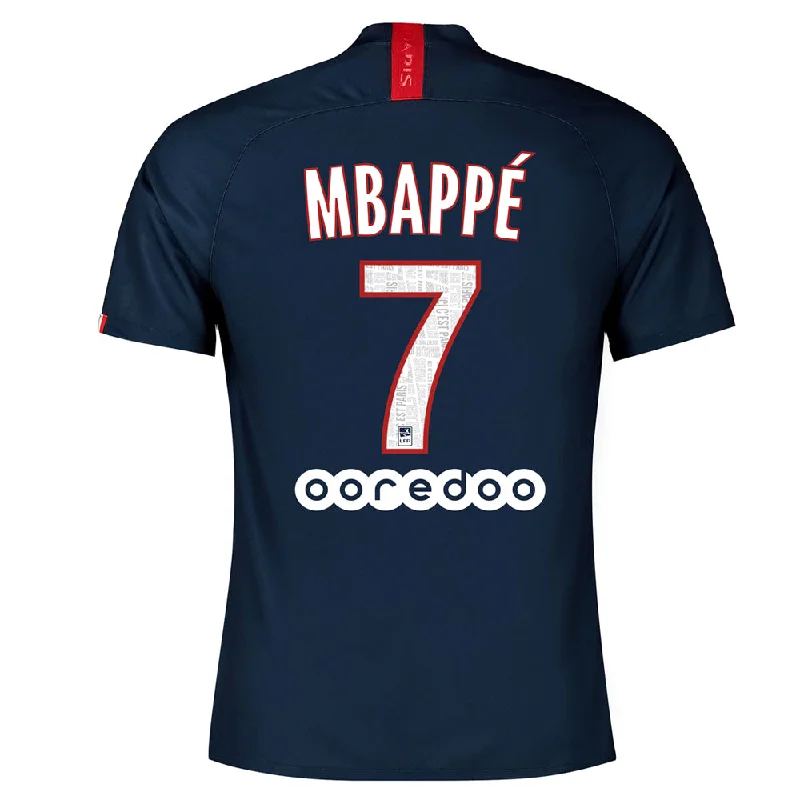 Nike Men's Paris Saint-Germain 19/20 Kylian Mbappe Home Jersey Midnight Navy/White