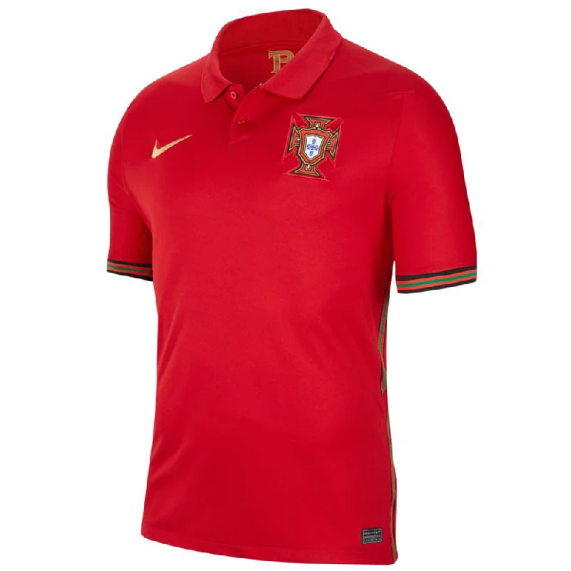 Nike Men's Portugal 20/21 Home Jersey Gym Red/Metallic Gold