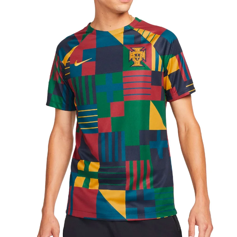 Nike Men's Portugal 2022/23 Pre-match Jersey Obsidian/ Gold Dart