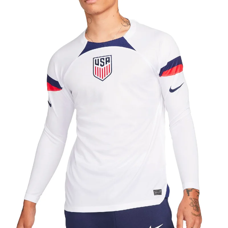 Nike Men's USA 2022/23 Home Long Sleeve Jersey White/Loyal Blue