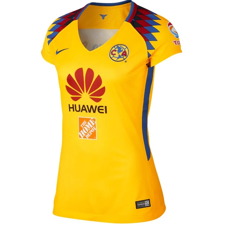 Nike Women's Club America 18/19 Stadium Third Jersey Tour Yellow/Varsity Royal