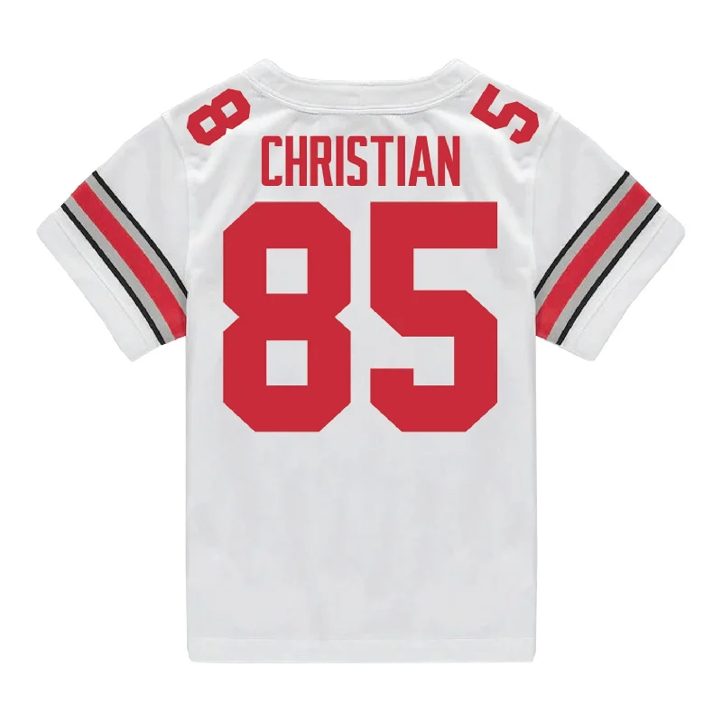 Ohio State Buckeyes Nike #85 Bennett Christian Student Athlete White Football Jersey