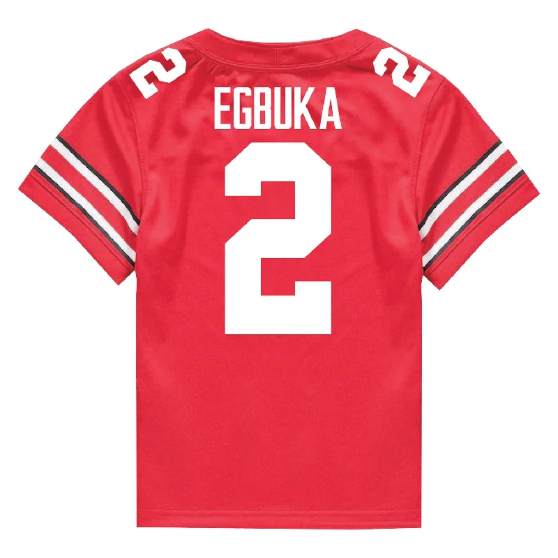 Ohio State Buckeyes Nike #2 Emeka Egbuka Student Athlete Scarlet Football Jersey