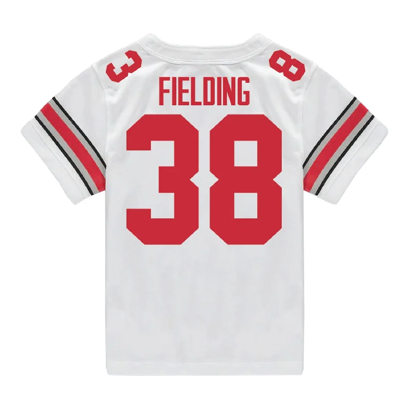 Ohio State Buckeyes Nike #38 Jayden Fielding Student Athlete White Football Jersey