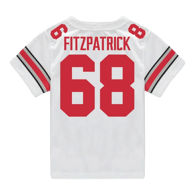 Ohio State Buckeyes Nike #68 George Fitzpatrick Student Athlete White Football Jersey