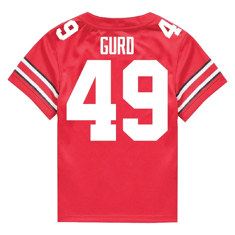 Ohio State Buckeyes Nike #49 Patrick Gurd Student Athlete Scarlet Football Jersey