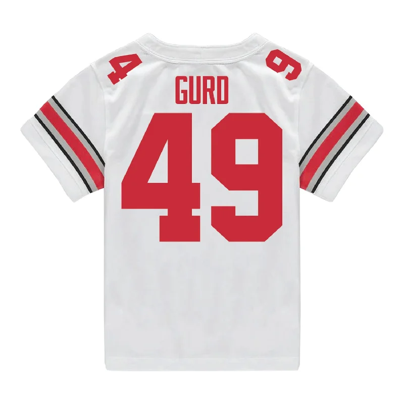 Ohio State Buckeyes Nike #49 Patrick Gurd Student Athlete White Football Jersey